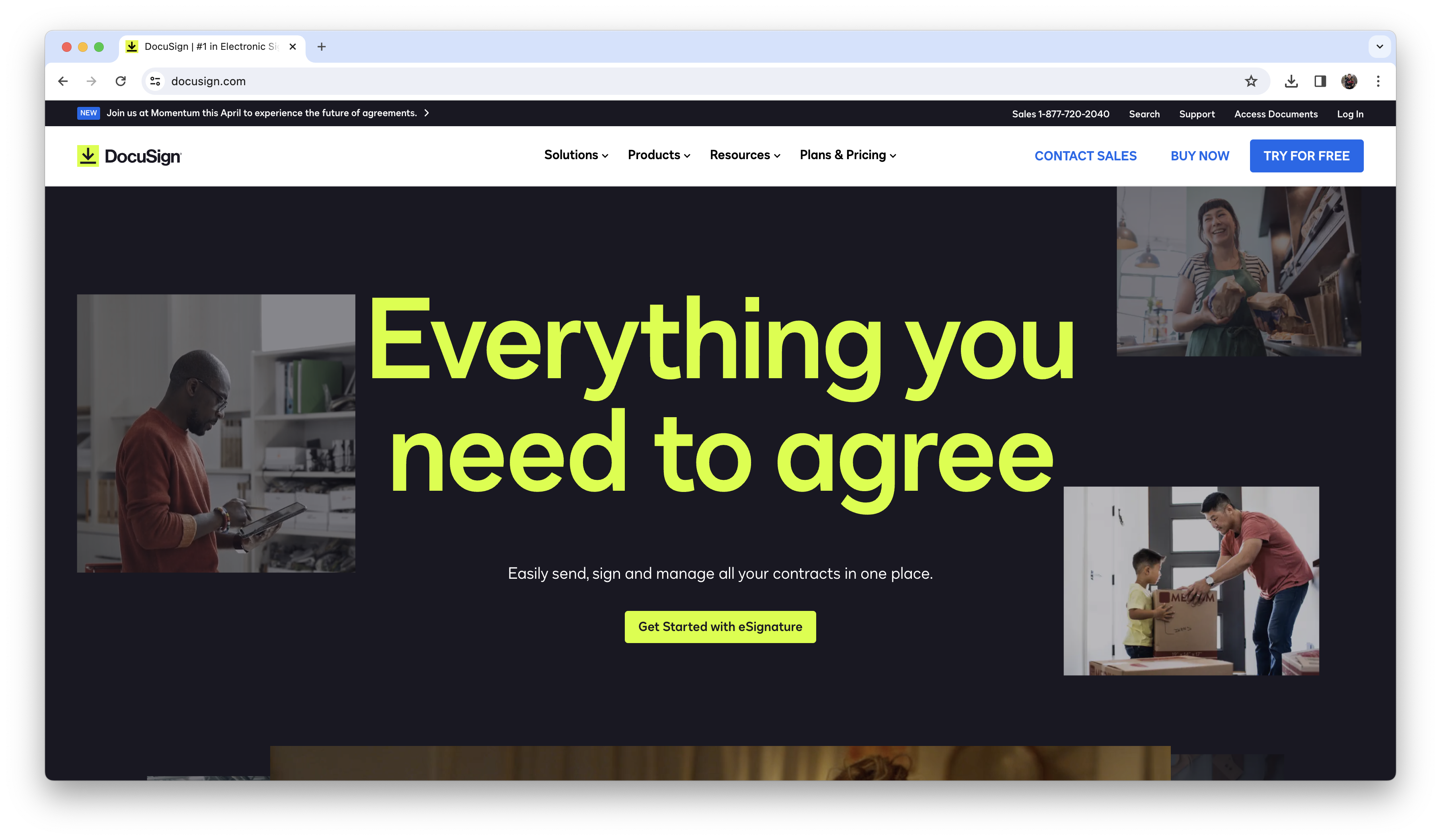 docusign.com screenshot